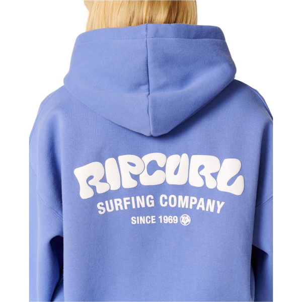2026 Rip Curl Womens Surf Puff Heritage Hoodie 06AWFL - Mid Blue